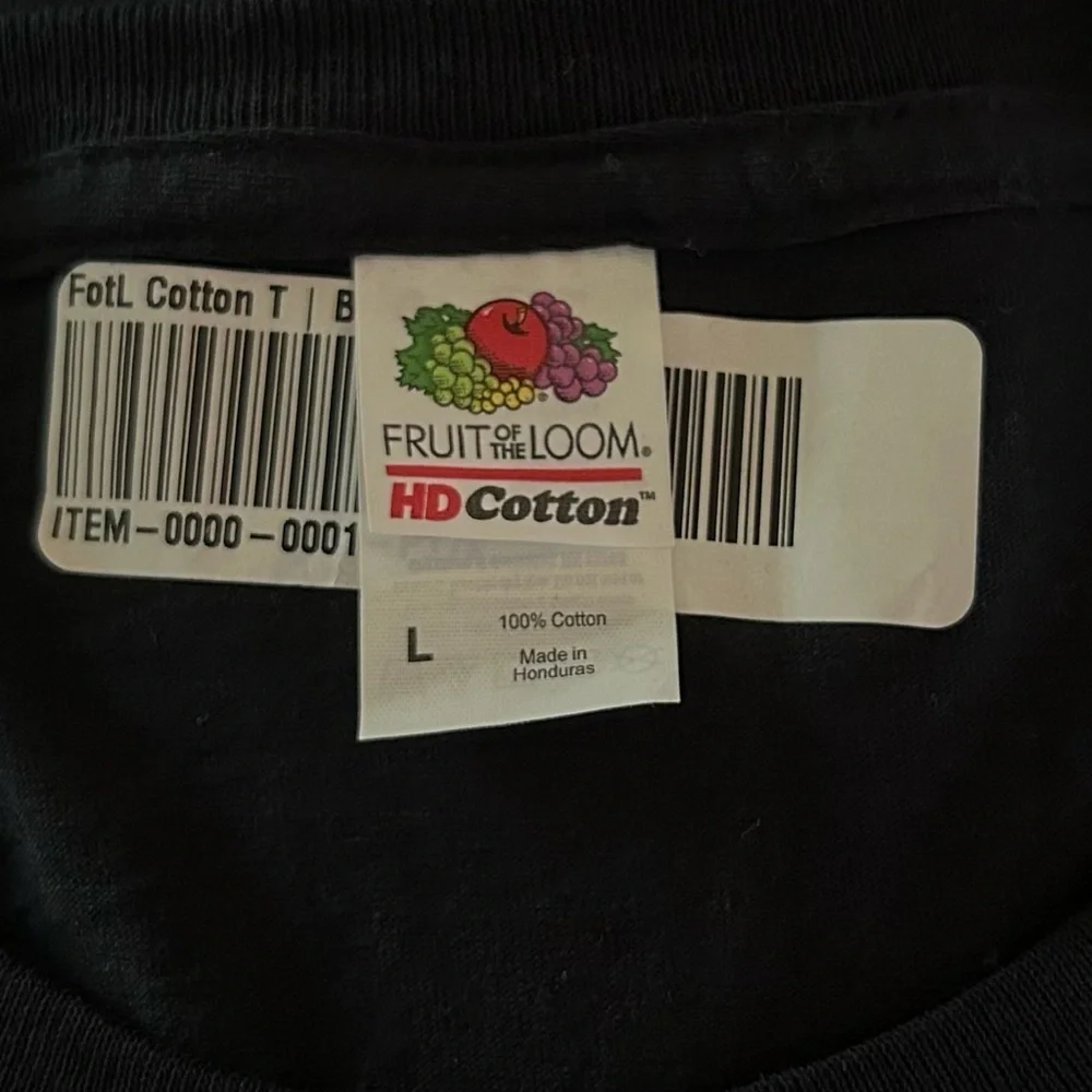 NWT Fruit of the Loom Black Digital Camera Graphic Tee
